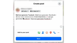 Bold text generator facebook aesthetic
